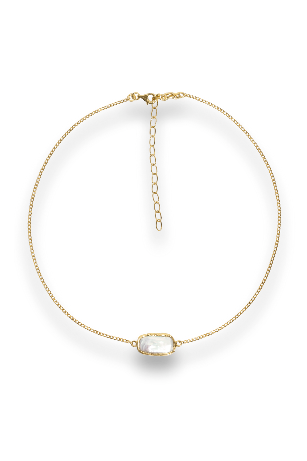 Mermaid Pearl Link Necklace in Gold - Tea & Tequila