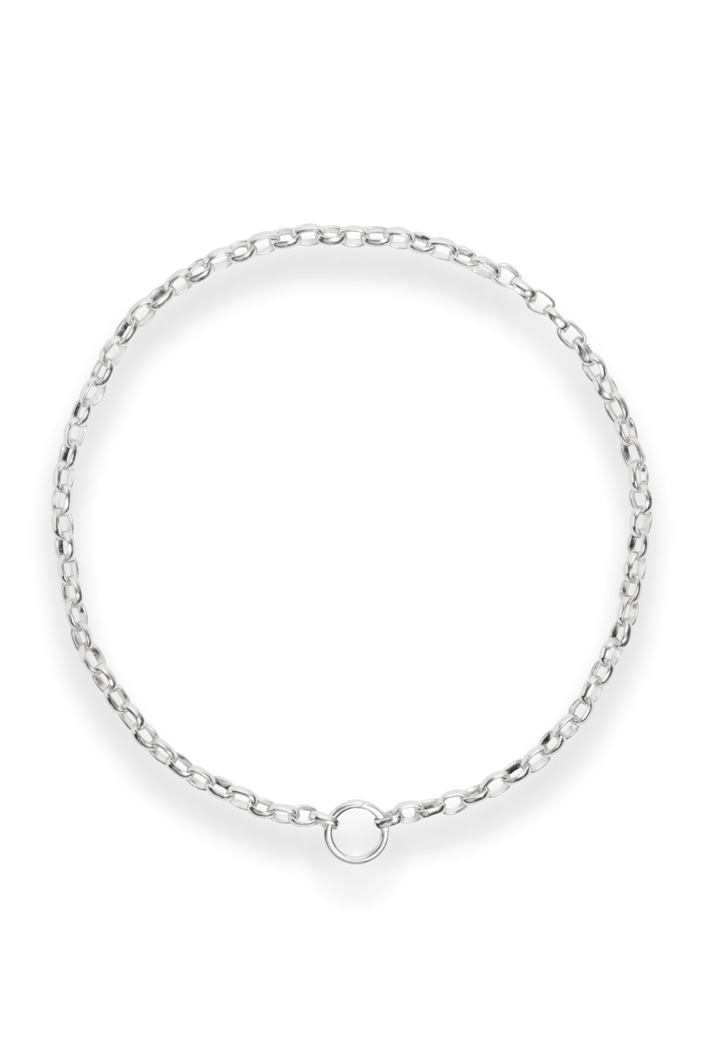 Oval Charm Loop Chain in Silver - Tea & Tequila