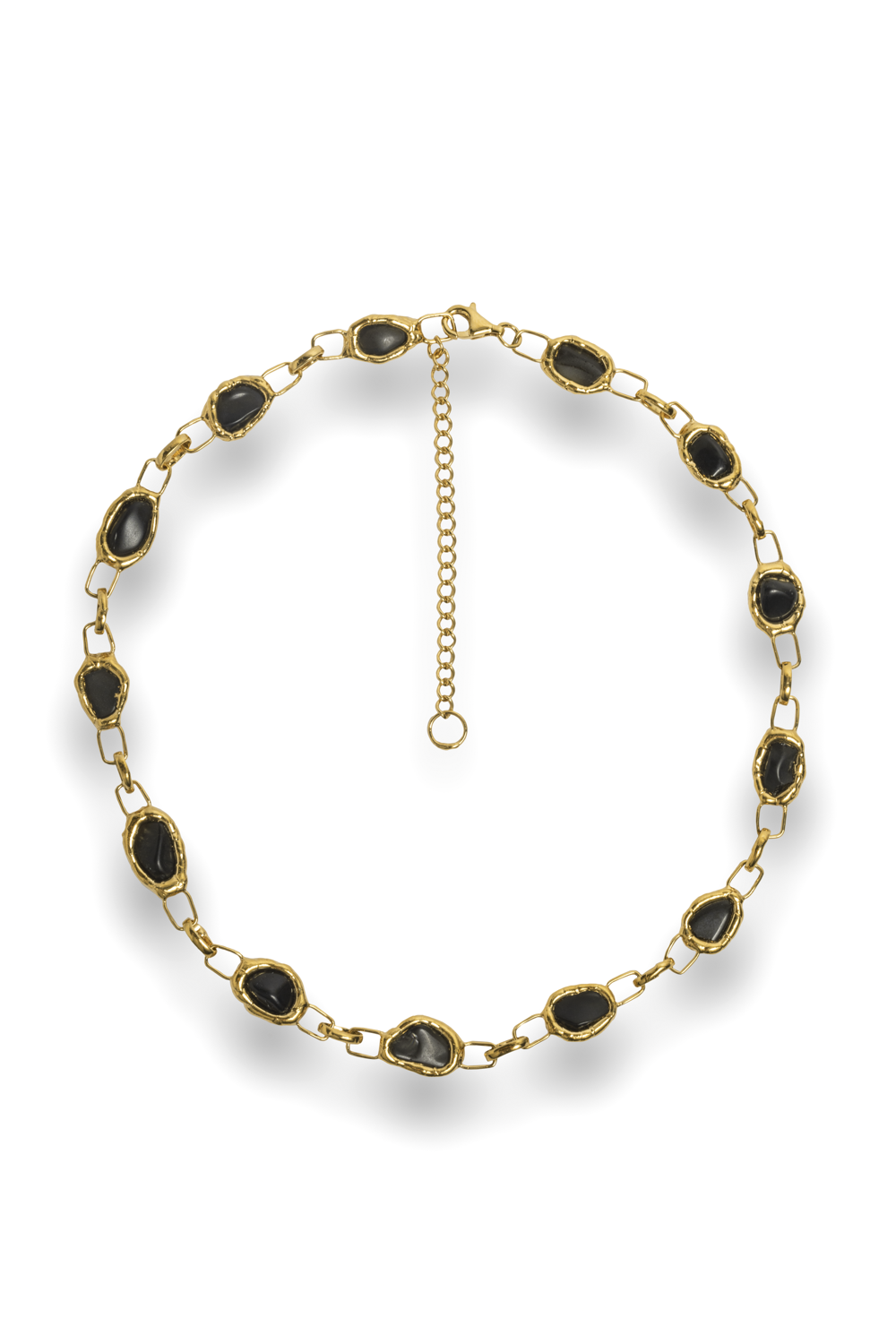 Onyx Square Link Necklace - Tea & Tequila