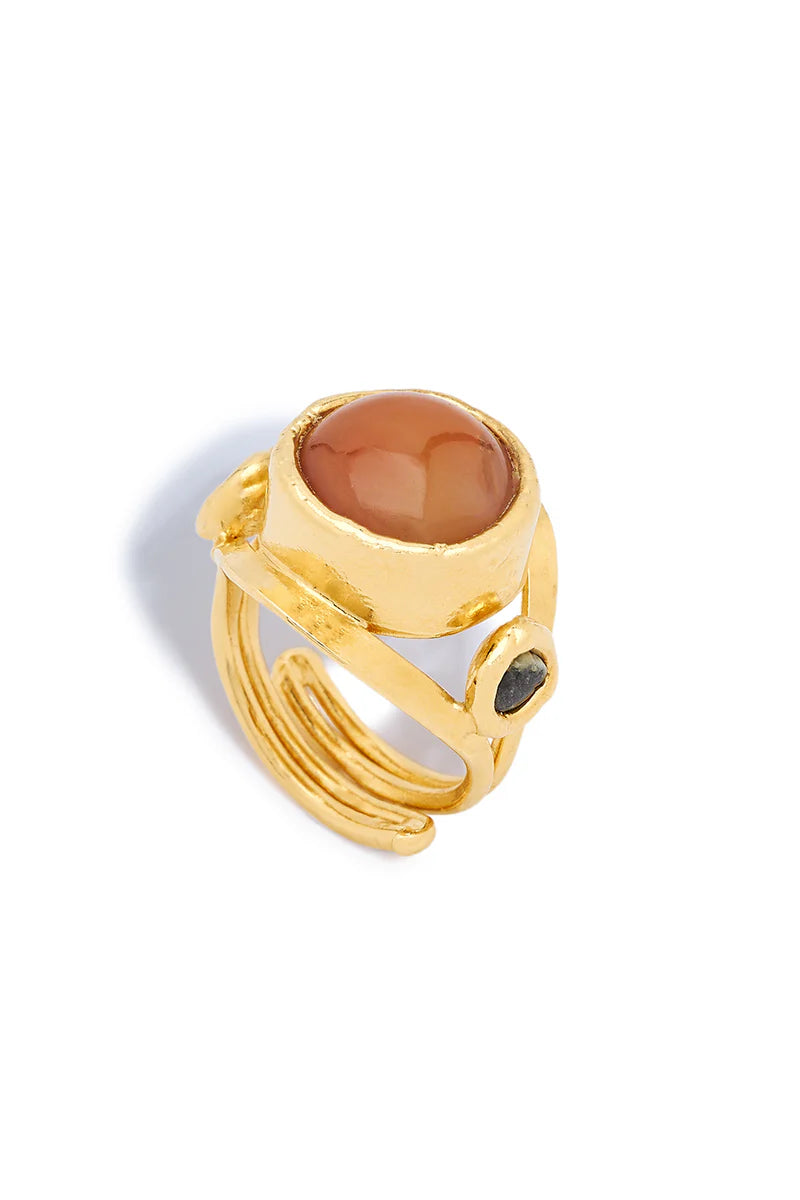 Crystal Protection Ring in Gold - Tea & Tequila