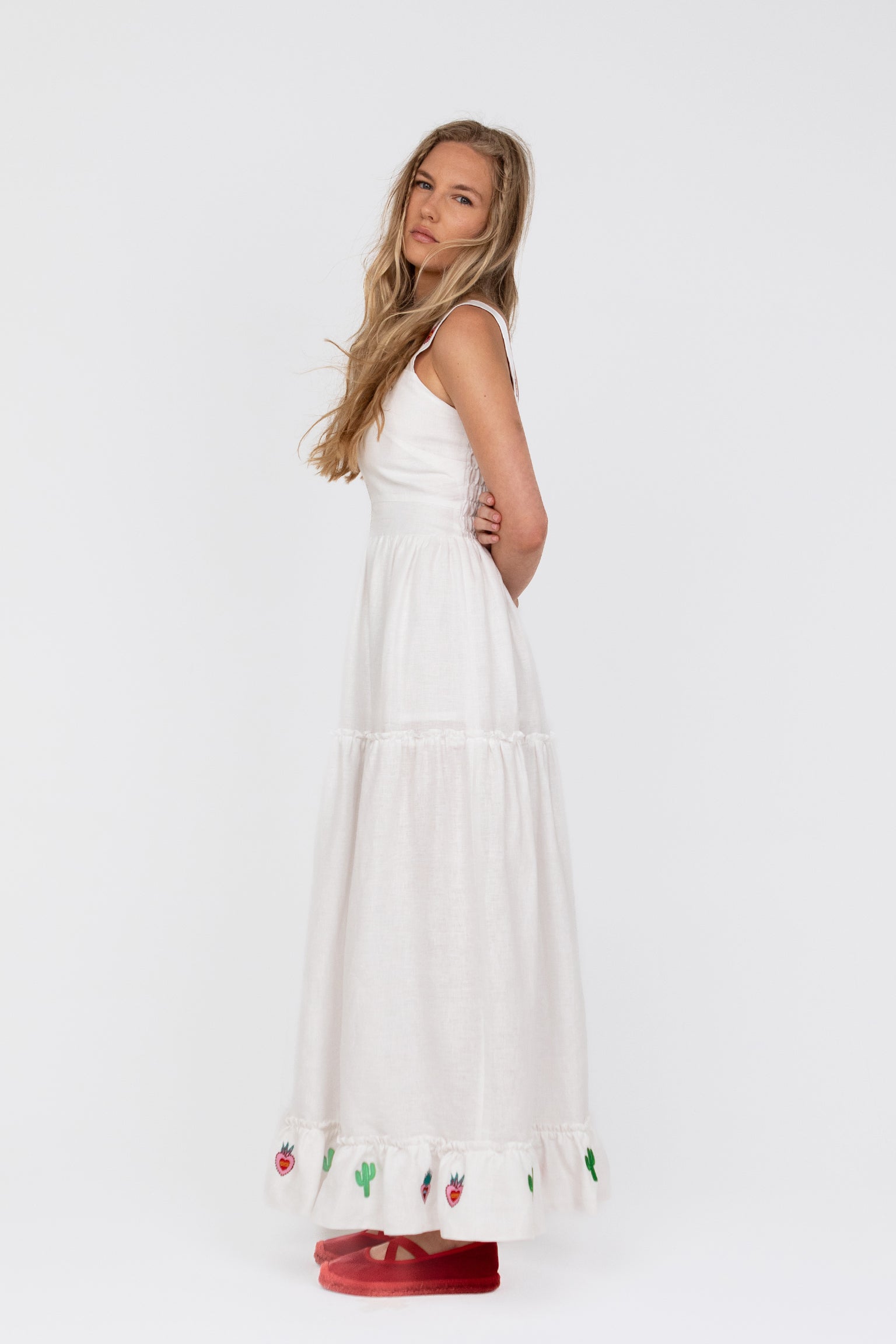 Luna Linen Salsa Dress - Tea & Tequila