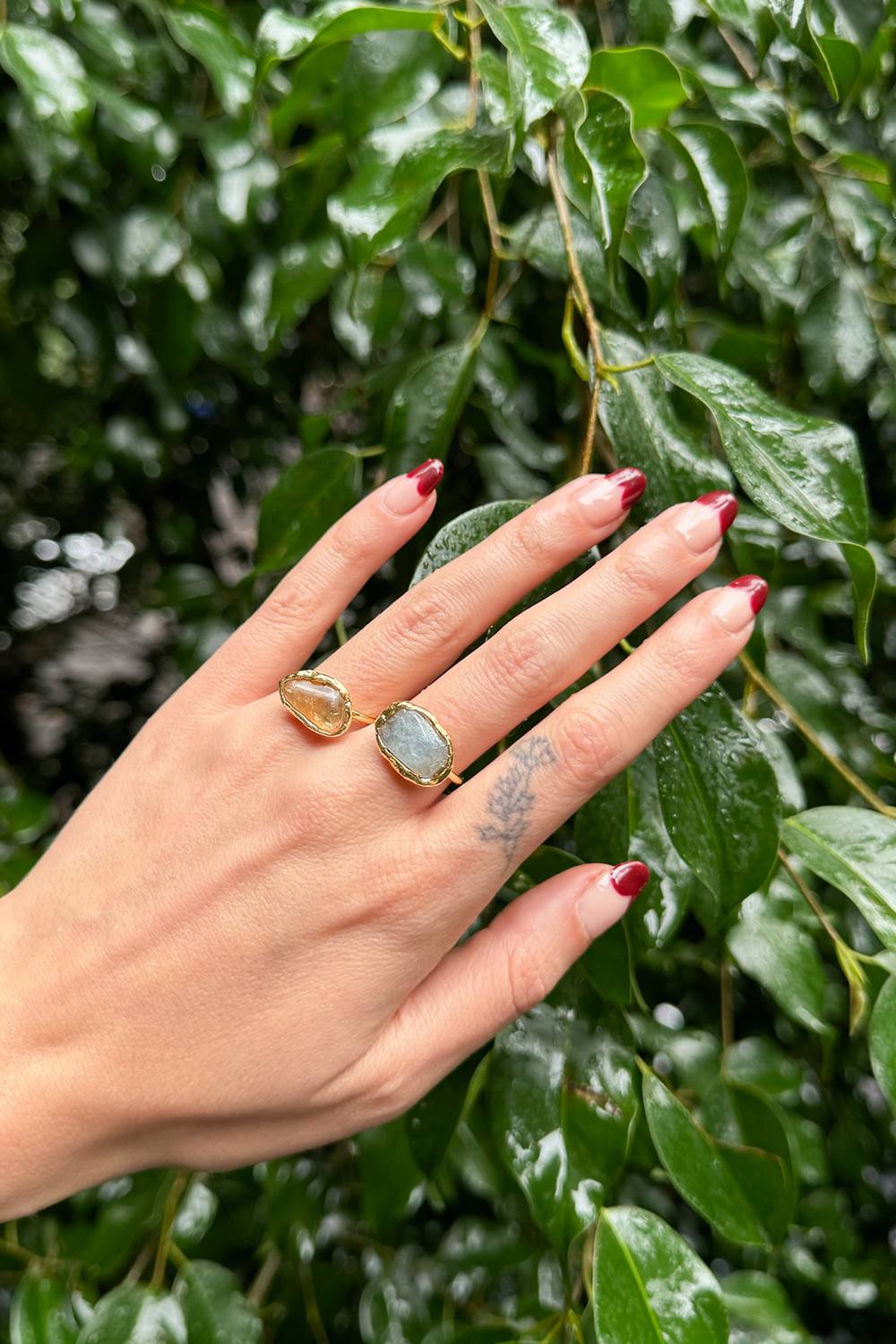 Crystal Aura Ring in Gold