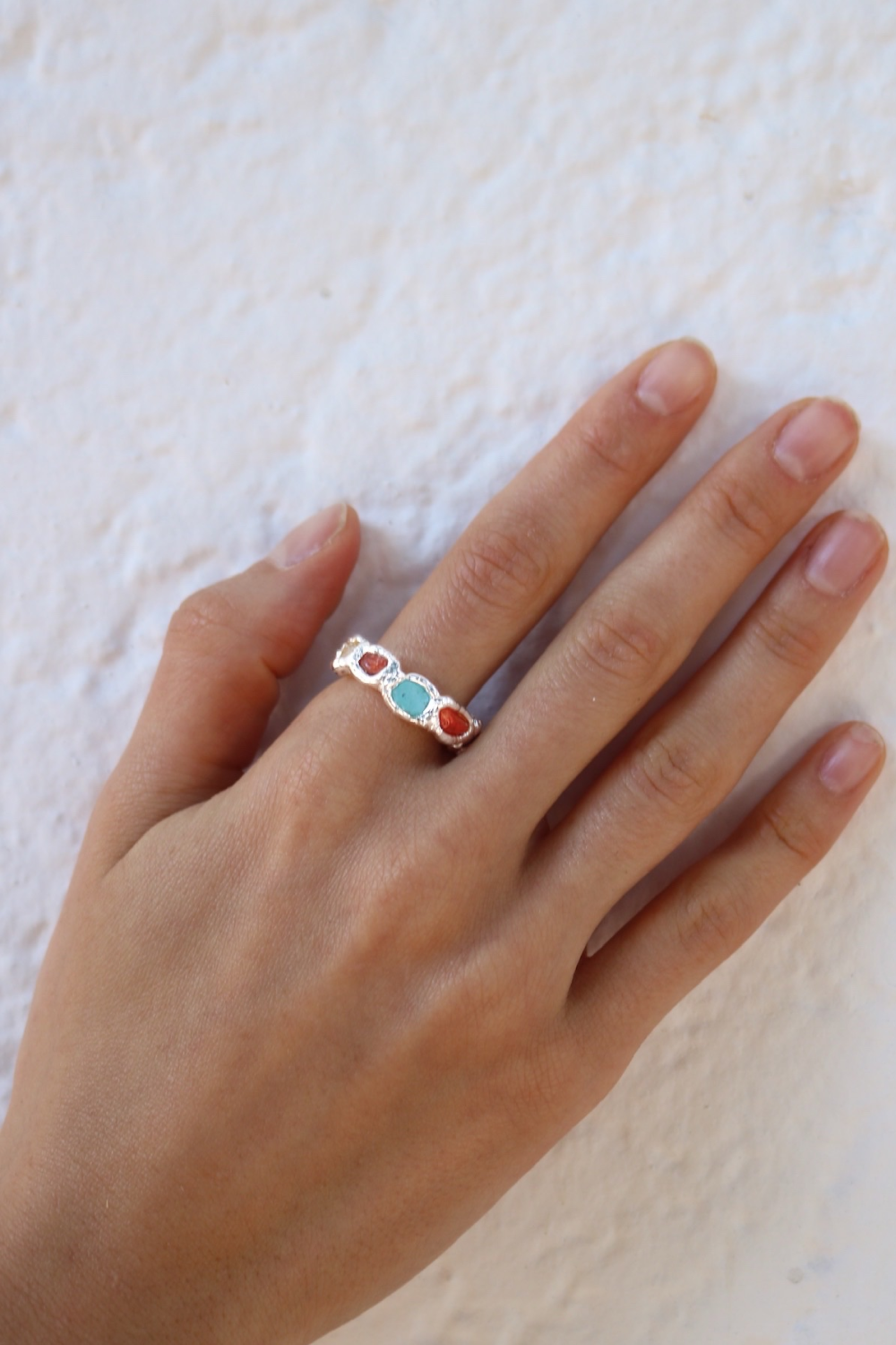 Rainbow Ring in Silver - Tea & Tequila