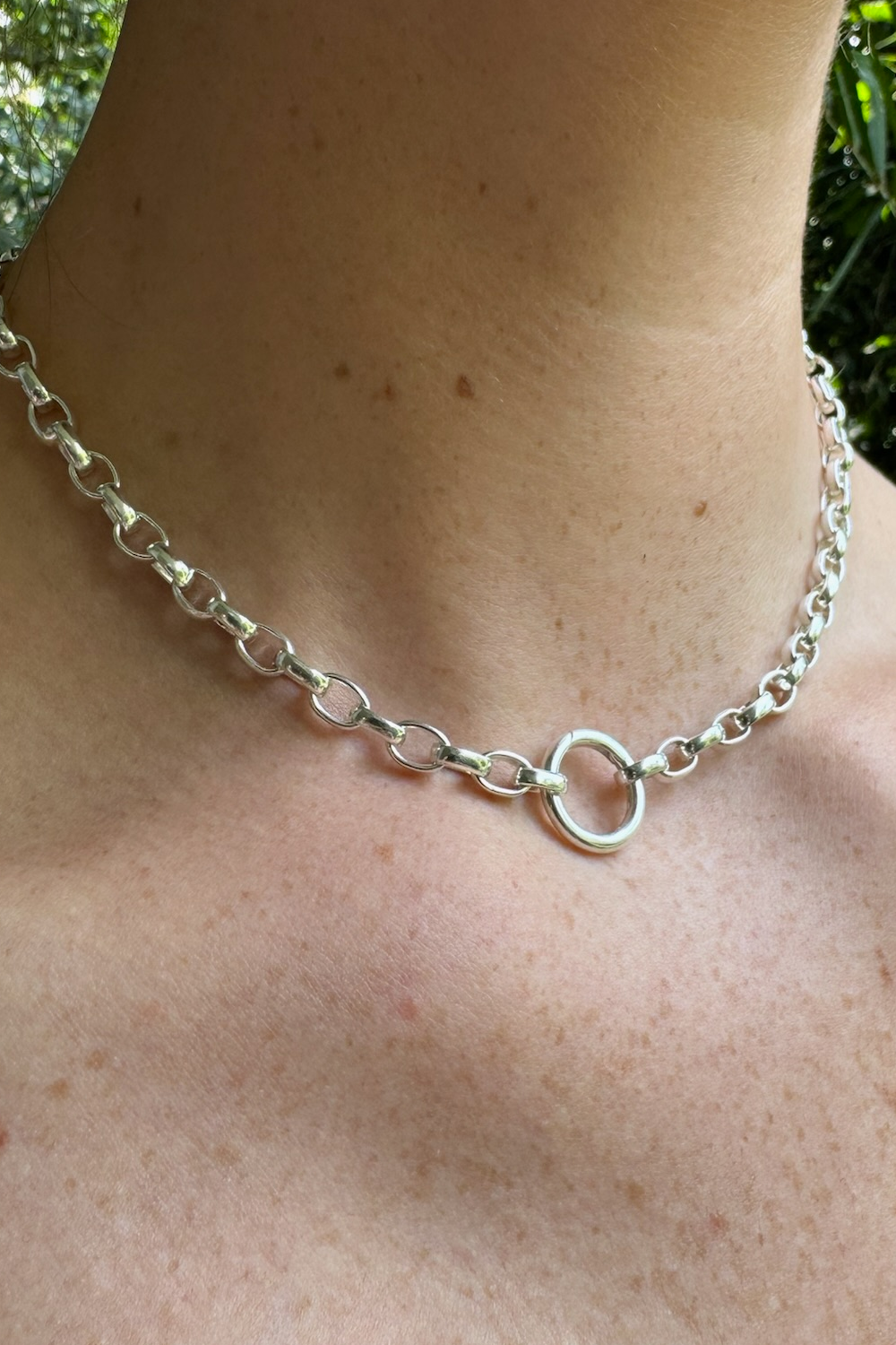 Oval Charm Loop Chain in Silver - Tea & Tequila