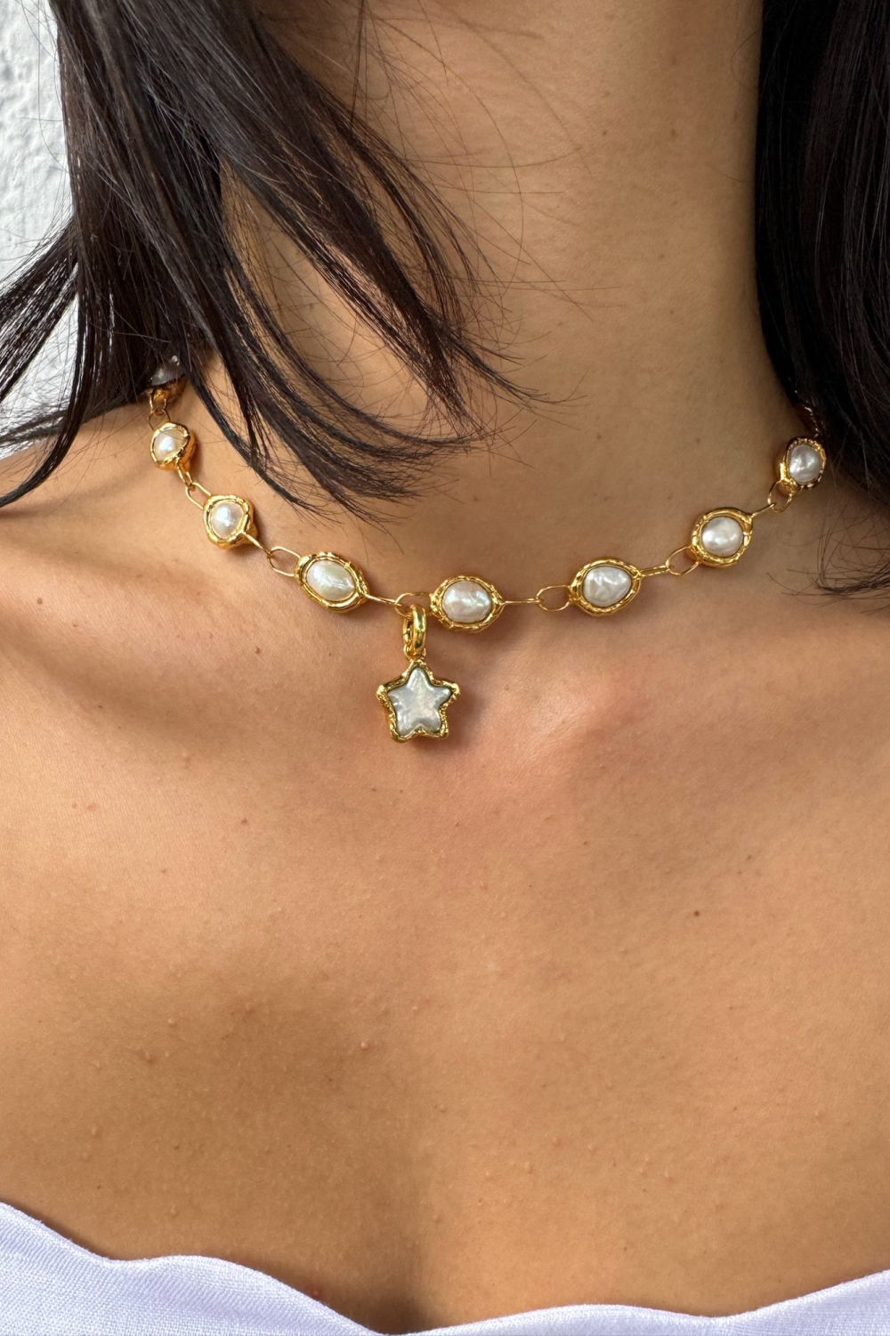 Pearl Star Charm in Gold - Tea & Tequila