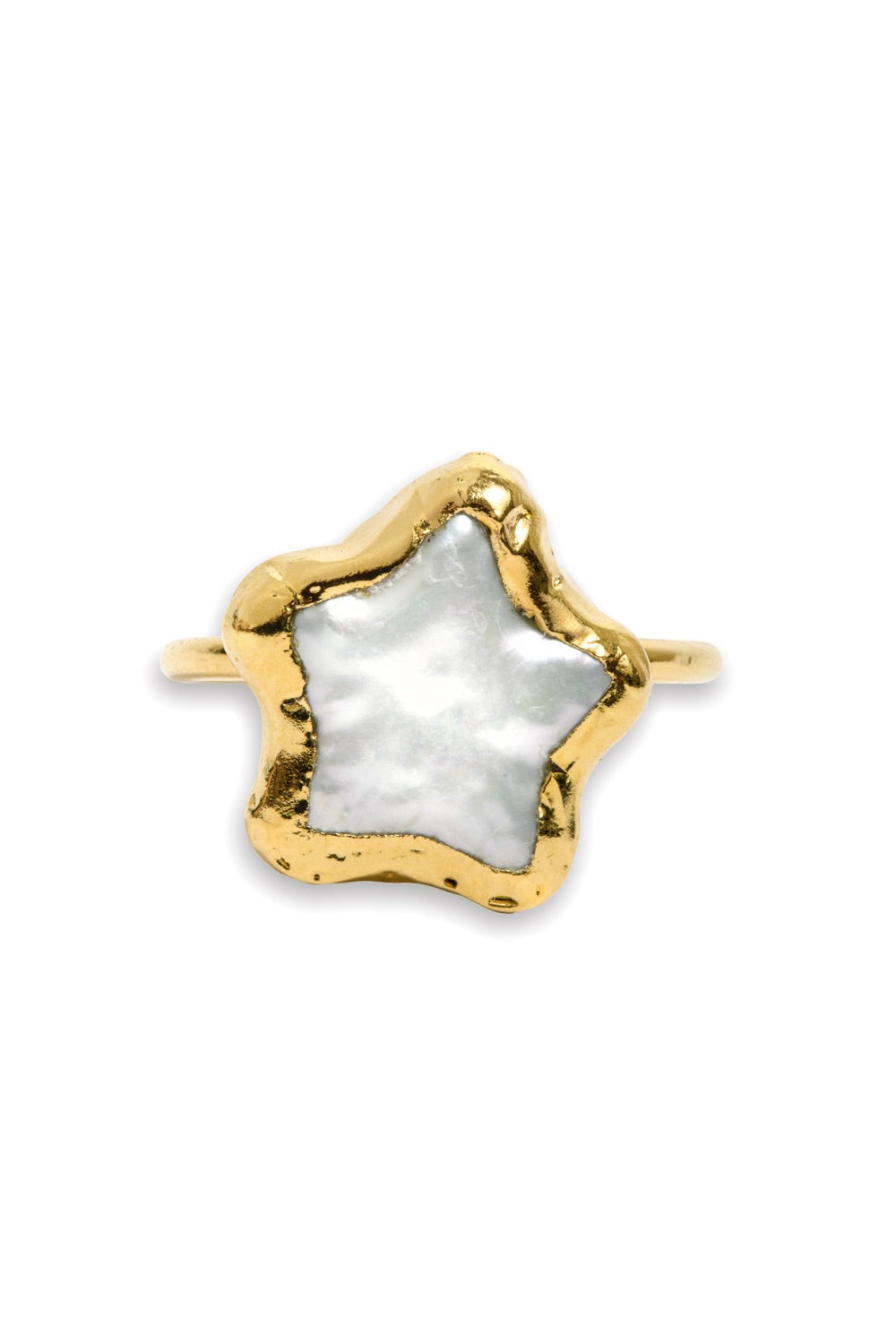 Pearl Star Ring in Gold - Tea & Tequila