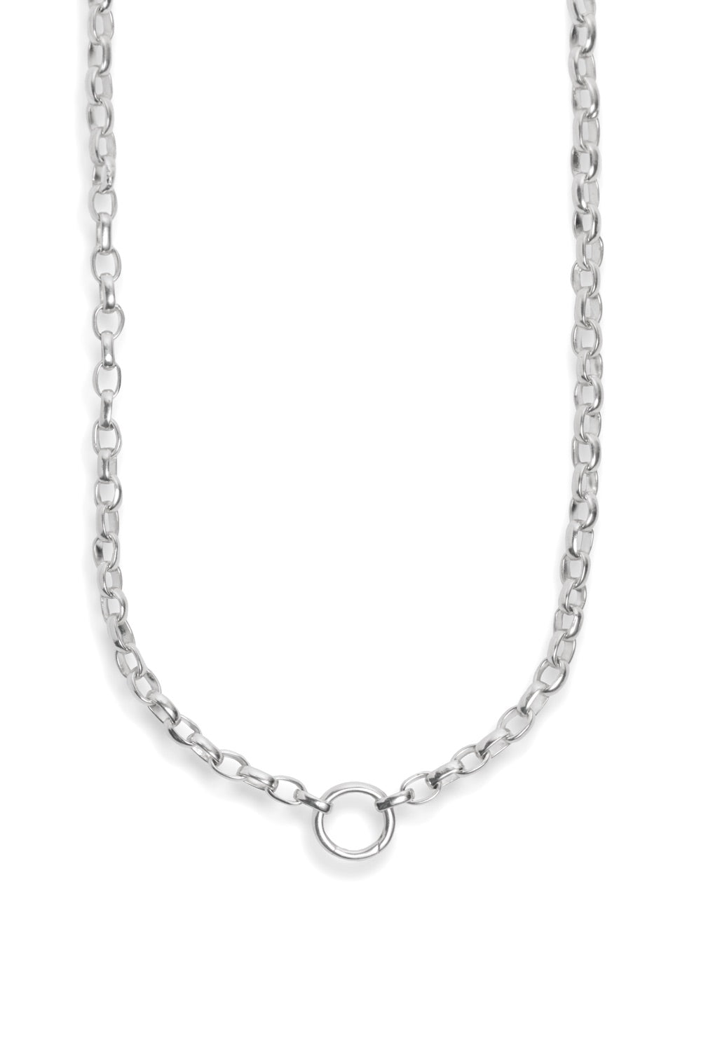 Oval Charm Loop Chain in Silver - Tea & Tequila