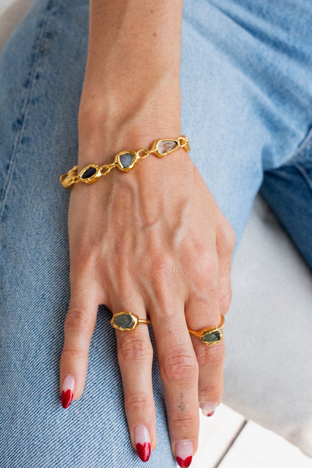 Crystal Aura Ring in Gold - Tea & Tequila