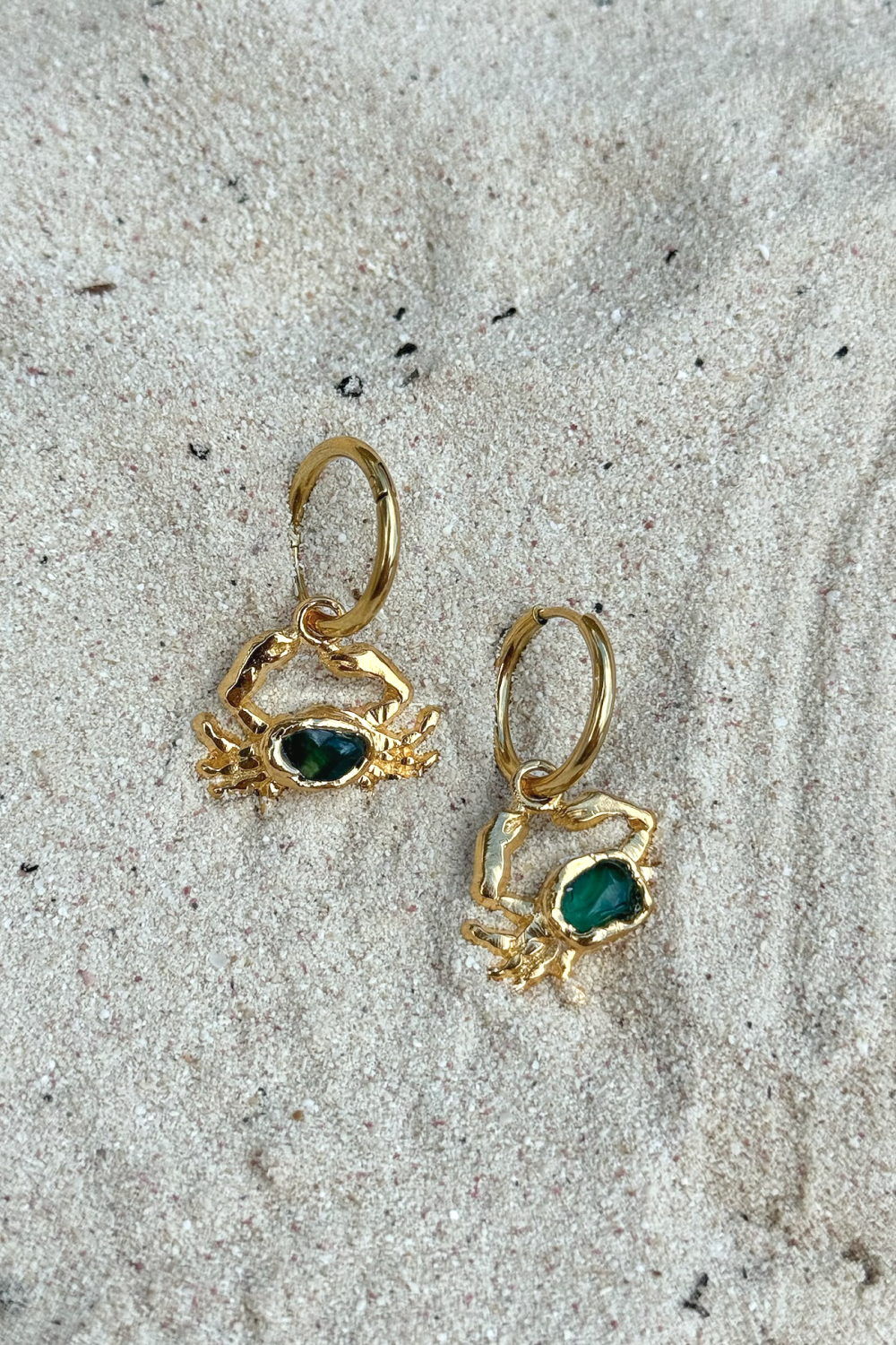 Gemstone Crab Hoops - Tea & Tequila