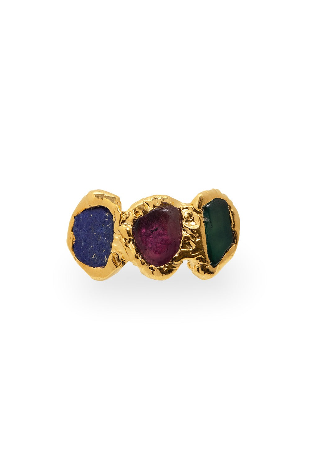 3 Gemstone Ring in Gold - Tea & Tequila