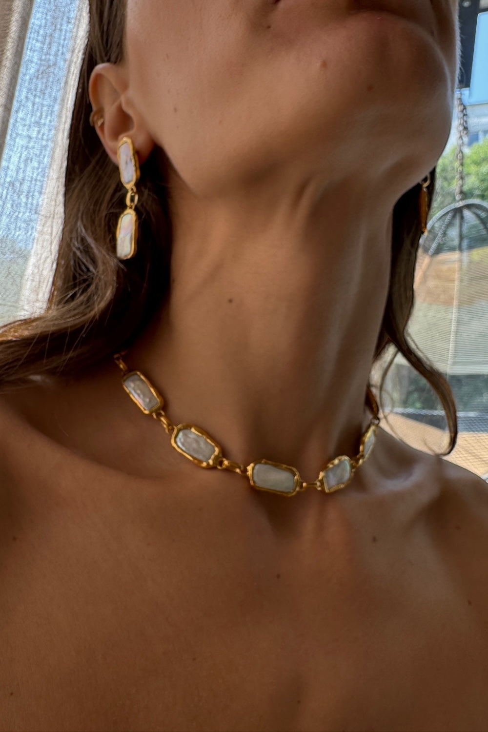 Mermaid Pearl Necklace in Gold - Tea & Tequila