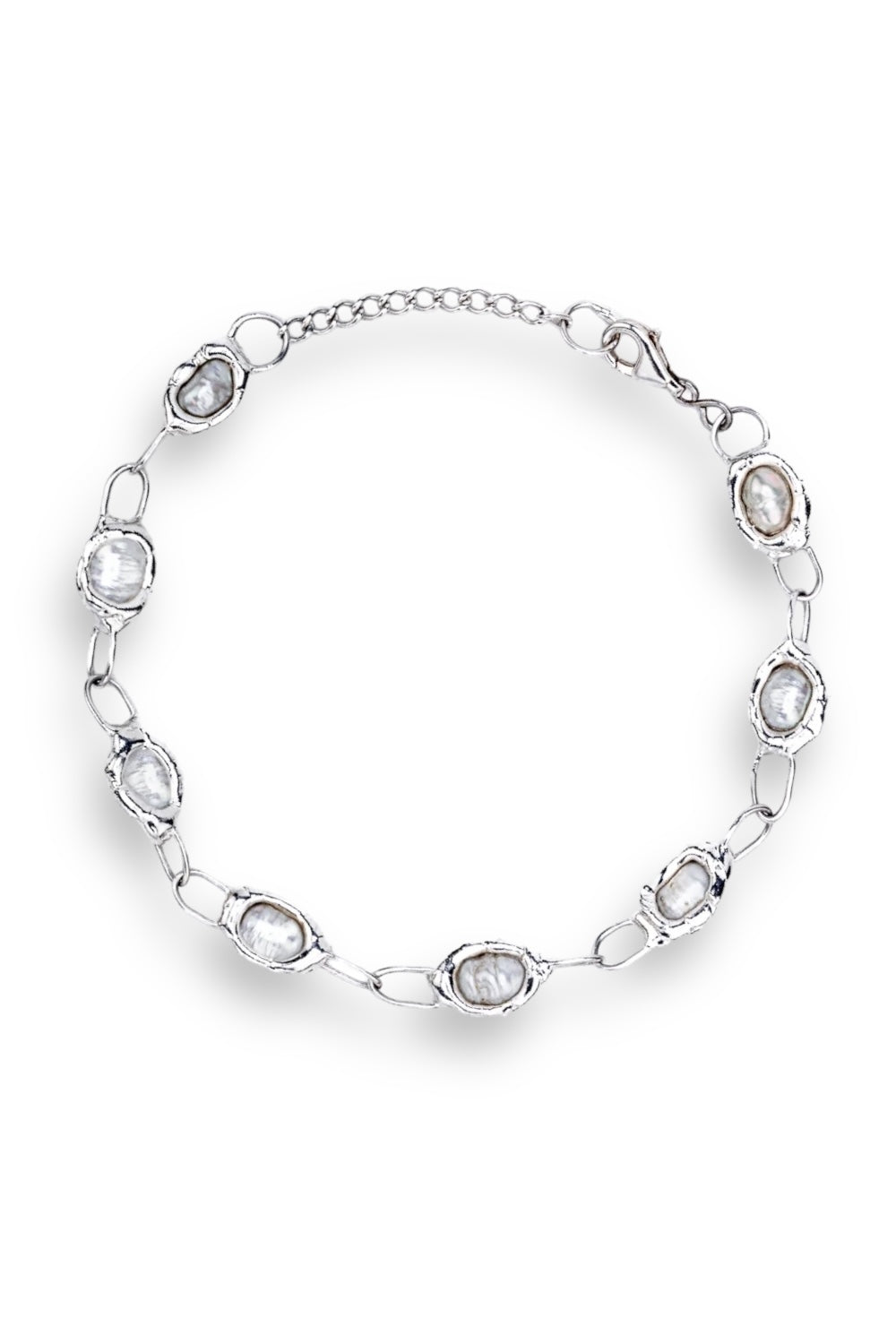 Pearl Chain Bracelet in Silver - Tea & Tequila