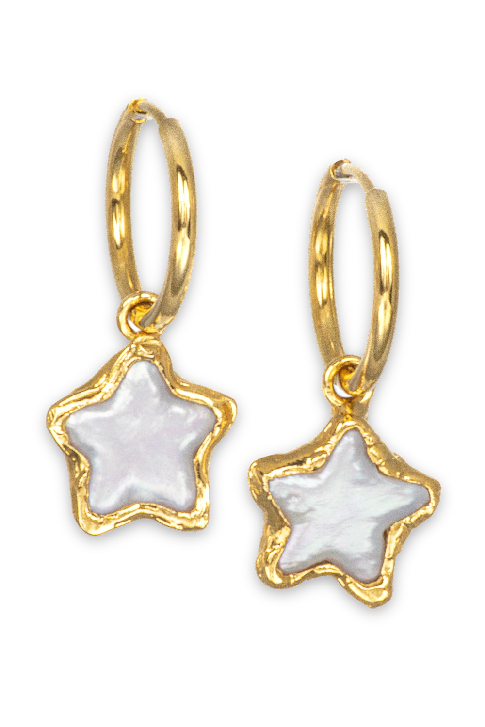 Tea and Tequila X Minka Dink Pearl Star Hoops - Tea & Tequila